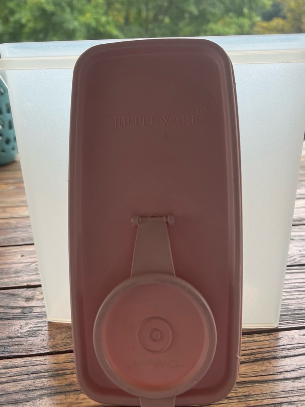 Tupperware Translucent Storage Container with Pink Lid - Picture 2 of 5